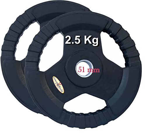 Image of Gyming World Olympic Weight Plates (2.5 Kg x 2) First grade rubber, (51 mm diameter)