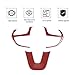 Voodonala for Challenger Steering Wheel Decoration Trim for 2015-2023 Dodge Challenger Charger, for Durango 2014 +, for Jeep Grand Cherokee SRT8 2014 +(Red, 3pcs)