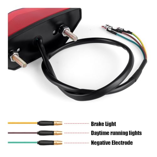 Feu de stop arrière à LED 12V pour moto avec clignotant et éclairage de plaque - 5
