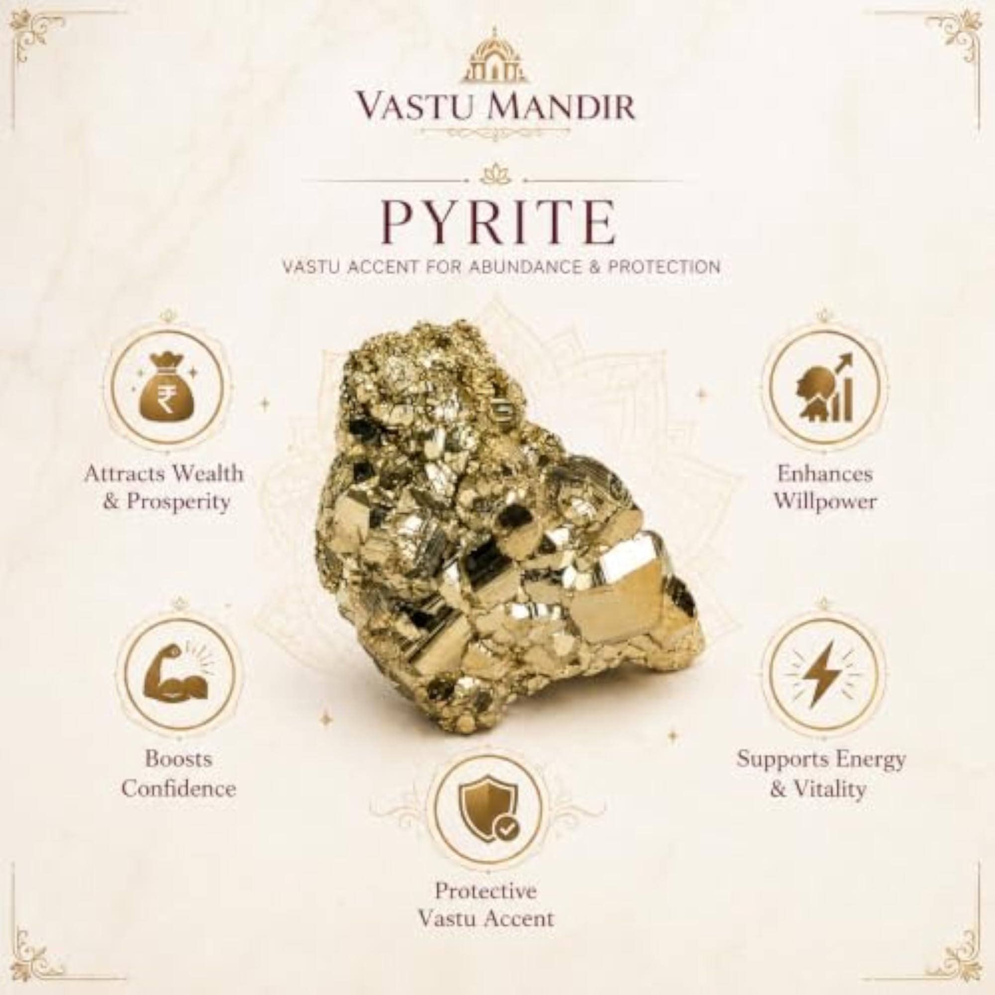 Natural Silver Pyrite Raw Stone for Prosperity and Protection