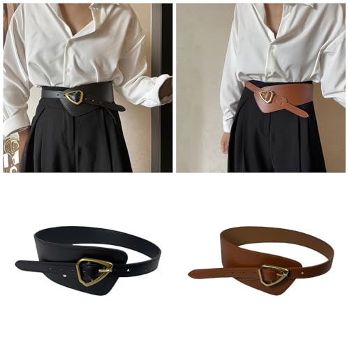 Durability Comfortable Belt Personality Styles Waistband Brown Leather Waist Belts For Fashion Females2