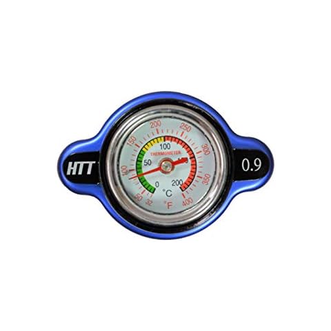 PT Auto Warehouse T124 Radiator Cap with Temperature Gauge Cover