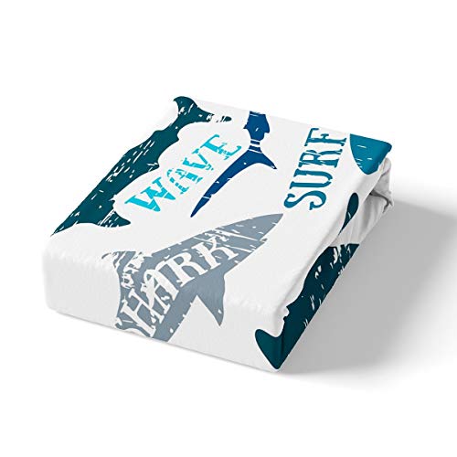 Loussiesd Kids Comforter Cover Set Boys Girls Cartoon Shark Print Duvet Cover Ocean Marine Life Bedding Set Sea Animal Pattern Quilt Cover,Room Decor 3Pcs Bedding Double Size