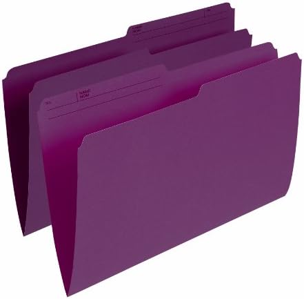 Pendaflex Colour File Folders 1/2 Cut Tab Legal Yellow Box of 100