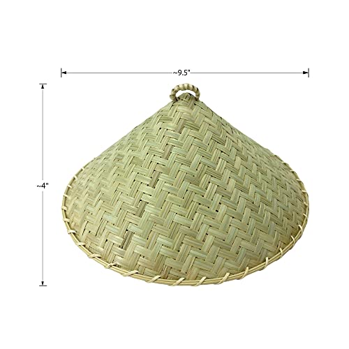 Traditional Sticky Rice Cooking Steamer Basket Wicker Lid Handcrafted “Universal Fit for all Large” Wing and Round Baskets