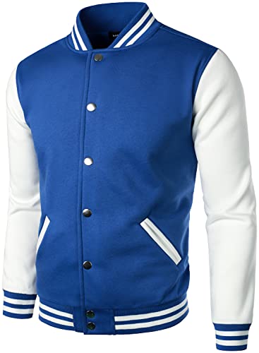 HOOD CREW Man’s Varsity Baseball Jacket Cotton Blend Letterman Jackets2