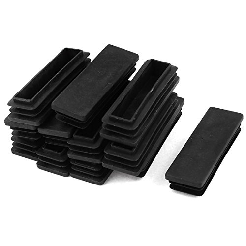 uxcell 25mm x 75mm Plastic Rectangle Cap Tube Inserts End Blanking 12 Pieces
