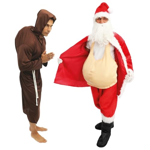 P'TIT CLOWN - 54360 - Ventre ou Bosse Rembourré - Beige - Pour Compléter Déguisement Père Noël, Costume Bossue, Femme Enceinte - Accessoire Idéal pour...