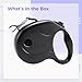 wkao Retractable Dog Leash, Easy Lock for One-Hand Operation, Classic Black Design, 16.4 Ft Extendable for Walking, Training