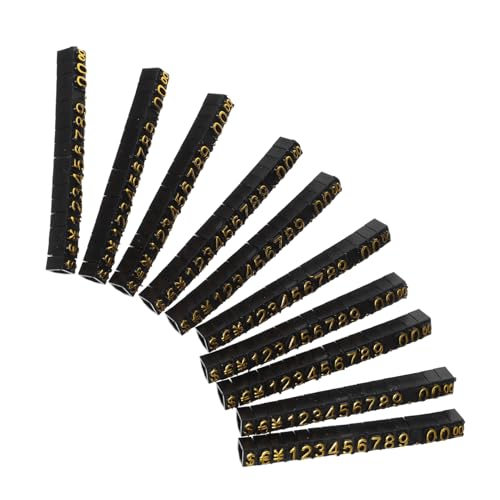 AUTSUPPL 10 Sets Digital Tag Prices Cube Pricing Counter Display Stand Retail Counter Number Cubes Prices Display Signs Prices Stand Prices Letter Pricing Display Pricing Signs Abs