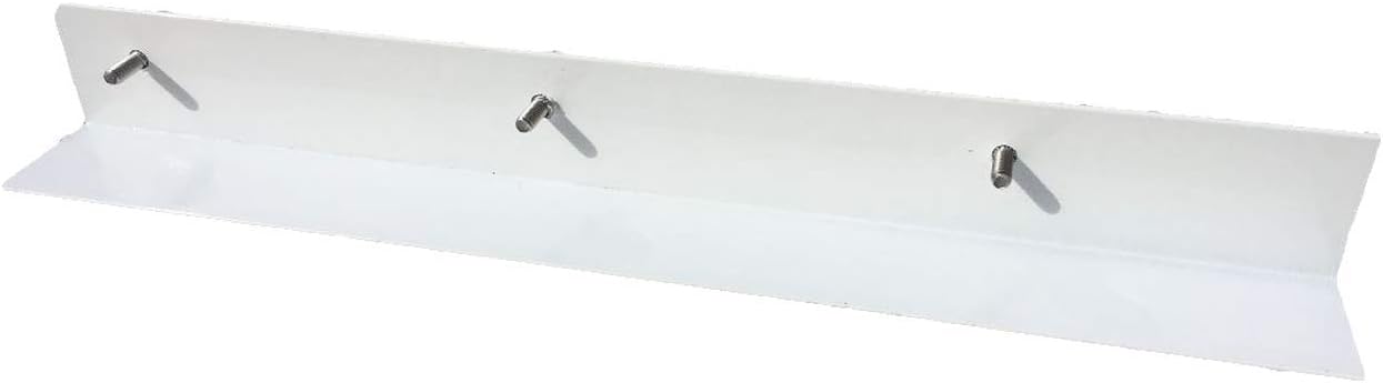 Studded Angle with Studs Every 6" on Center - Storm Panel Mount Bracket - Aluminum - White - Wall Mount