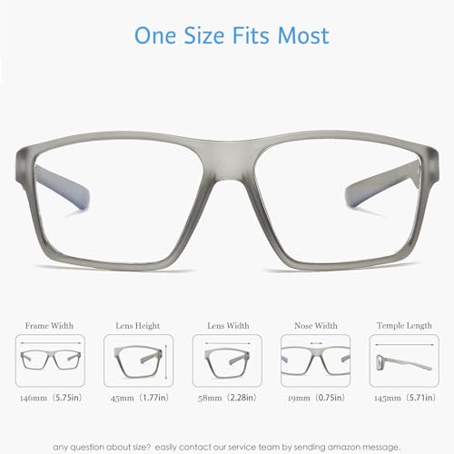 Image of ANRRI Blue Light Glasses for men Gaming Computer Gamer Glasses Anti Eyestrain UV Protection Glasses