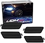 iJDMTOY Dark Smoked Lens Amber/Red Full LED Side Marker Light Kit Compatible With 2012-2018 Audi A7 S7 RS7, Powered by Total 120-SMD LED, Replace OEM Sidemarker Lamps