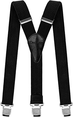 Mens Suspenders Very Strong Clips Heavy Duty Braces One Size Fits All Wide Y Shape