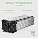 VIVOSUN 400 Watt Dimmable Electronic Digital Ballast w/Enhanced Internal Fan Cooled Operation 25% Less Heat Generated for 15% Longer Service Life