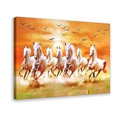 Seven Running Horses Painting Vastu Wall Art Poster 7 Lucky Horse Pictures 3