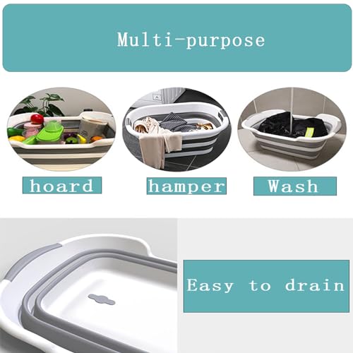 Faltbare Haustier-Badewanne mit Abflussloch,Tragbare Hundebadewanne,Faltbare Hundebadewanne,Fragbare Badewanne für Kleine Hunde, Katzen,für den Innen- und Außenbereich geeignet (Größe: 60cm x 40cm)
