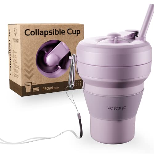 Cateissary Taza Retráctil Plegable De Acero Inoxidable, Tapa