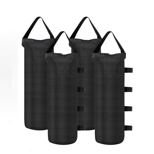 4 sacs de sable lourds pour poids gazébo patio 6"×20" - noir