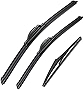 3 wipers Replacement for 2009-2018 Dodge Journey, Windshield Wiper Blades Original Equipment Replacement - 24'/19'/12' (Set of 3) U/J HOOK