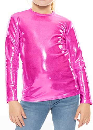 Image of Girls Long Sleeve Shirts | Soft Crew Neck Top | Short Sleeve | Long Sleeve Shirt Girls Size 2T - 16