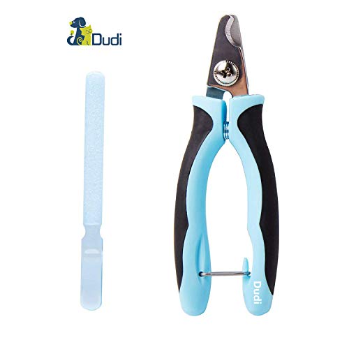 Dudi Dog Nail Clippers for Small Medium Breeds and Cat Nail Clippers with Nail File - Razor Sharp Stainless Steel Blades - Non Slip Handles - Suited for Small and Medium Animals and Pets