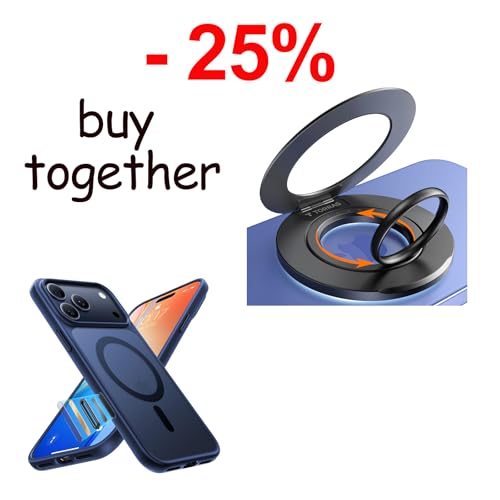 TORRAS Magnetic Case & Magnetic Phone Grip Ring Holder Kickstand