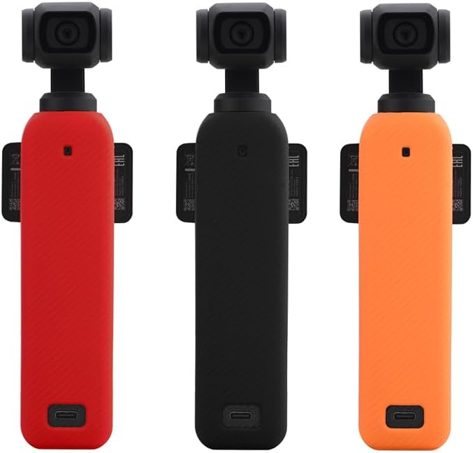 Miniatura 6 de Funda protectora de silicona para DJI OSMO Pocket 3, funda protectora de cardán antideslizante para polvo, accesorios suaves y duraderos (negro, M)