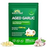 Knoblauch Kapseln, Knoblauchkapseln 7500mg, 300 Vegane Softgels, Aged Garlic Extract Knoblauchöl, Hochdosiert, Kaltgepresster und Desodorierter aus Allium Sativum