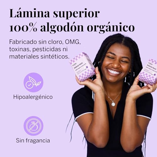 Pixie Compresas Regulares de Algodón Orgánico con Alas – Ultrafinas, Antifugas y Transpirables – Compostables, Sin Perfume – 12 Unidades - imagen 2