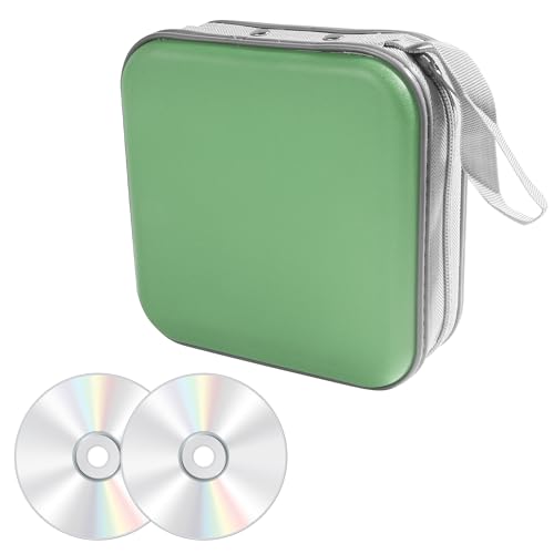 UBOG 48 Capacity CD Case,DVD Case,Car Accessories CD Case Holder,DVD Holder,CD Holder for Car,Portable Car CD Holder,CD Wallet DVD Organizer,CD Case for Car,DVD Storage for Car Travel (Dark&Green)