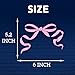Pink Aesthetic Bow Car Decals Funny Girly Inspiration, Self-Love Humorous Car Window Accessories Affirmations Vinyl Waterproof 6 Inches Bumper Decal Gift for Mom Dad Friend Coworker