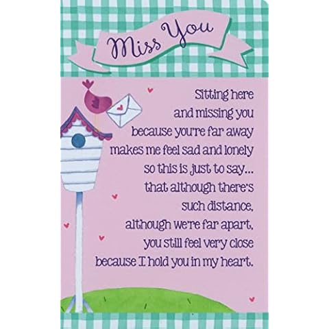 Heartwarmers I Miss You Keepsake Card & Envelope 3.5" x 2" Code K127E Cover