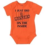 Brisco Brands 9 Months Inside Resisting A Rest Funny Baby Romper Boys or Girls