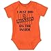 Brisco Brands 9 Months Inside Resisting A Rest Funny Baby Romper Boys or Girls
