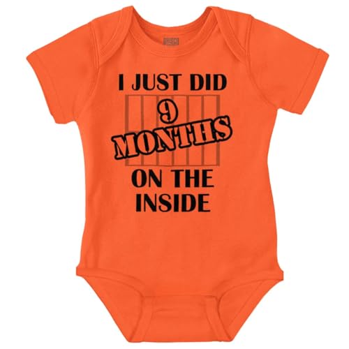 Image of Brisco Brands Just Did 9 Months On The Inside Baby Romper Boys or Girls