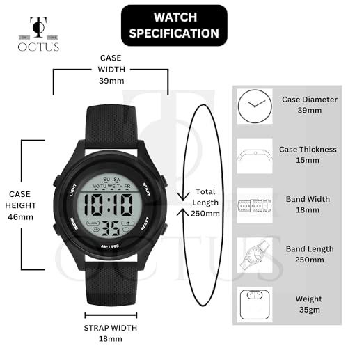 Image of ON TIME OCTUS Digital Unisex Multi-Functional Waterproof Sports Watches for Boys and Girls Above 5 Years-DIGI-027