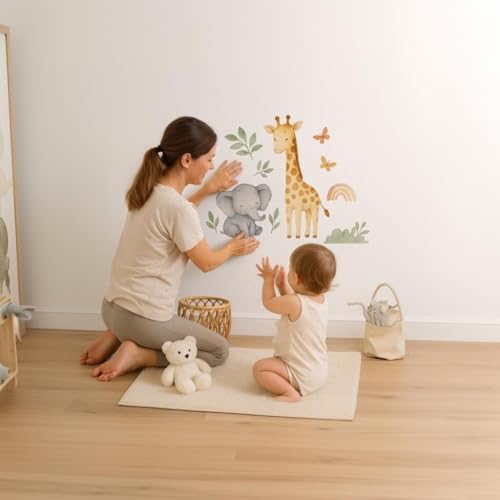 Vinilo decorativo de pared con animales de la selva miniatura 4