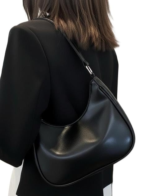 Image of Modern crescent sling handbag for women girls office daily travel use compact lightweight shoulder bag
