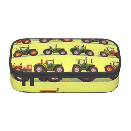 YHBLYKXP Green Fields Farming Machine Print - Bolsa de almacenamiento de gran capacidad, caja de suministros de oficina, bolsa de maquillaje, organizador de escritorio con