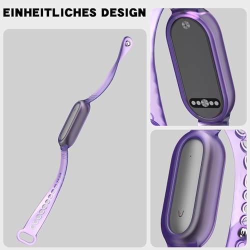 TPU-Schutzhülle für Paid Note Pin Voice Recorder mit integriertem Armband – stoßfest, Kratzfest, staubdicht, leicht & langlebig, ideal für tägliches Tragen (Transparent helllila)