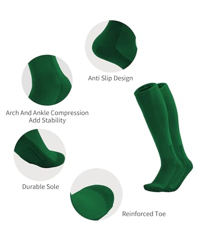 QBK 2T/3T/4T/5T Toddler To Youth Baseball/Softball Socks - Soccer T-Ball Team Sport Socks For Kids Boys And Girls(3 Pairs)3