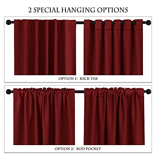 Pony Dance Blackout Window Curtains - Modern Decoration Christmas Panels Back Tab Draperies Nursery Curtain For Home Decor/Light Blocking Energy Saving Heavy-Duty, 42 X 54 Inch, Red, One Pair #TOP1