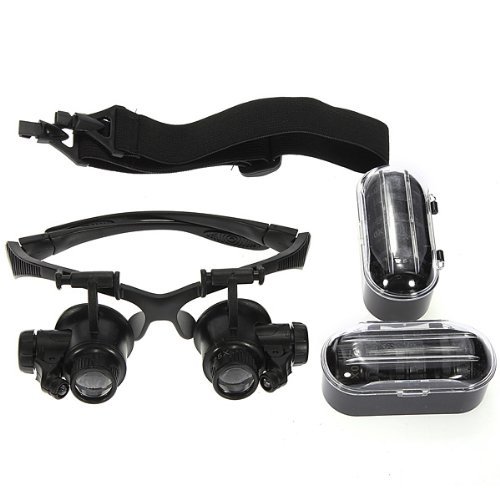 8 Lense 10X 15X 20X 25X Led Magnifier Eye Glass Jeweler Loupe Repair Magnifier Tool #TOP17