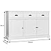 COSTWAY Aparador de Cocina Buffet Cómoda Gabinete con 3 Cajones y 3...