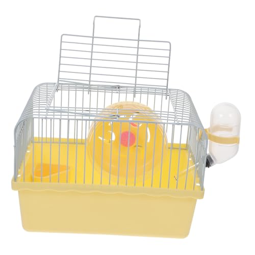 TOYANDONA Transportín de Viaje Hámsters Chinchillas Pequeñas Jaula Portátil con Soporte Botella de Accesorios Multifuncional Mascotas