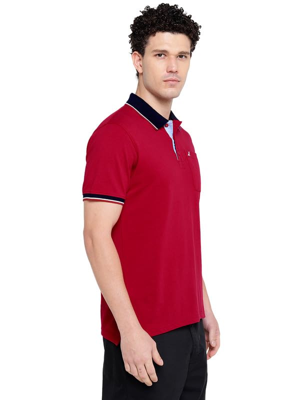 Image of AMERICAN CREW Polo Collar T-Shirt for Men with Pocket