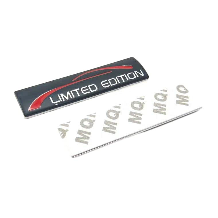 Image of 2X Black /Limited Edition Logo Emblem 3D Metal Decal Auto Rear Side Fender Trunk Sport Badge Sticker (Chrome) (Black)