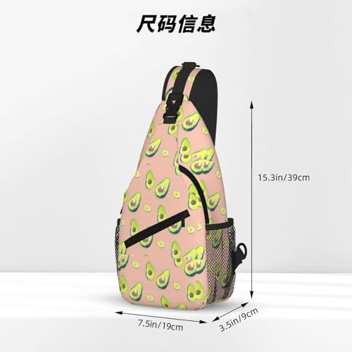 Many Avocado Images Printing Fashion Sling Bag For Men Chest Shoulder Backpack Crossbody Motocycle Daypack For Travel Hiking4