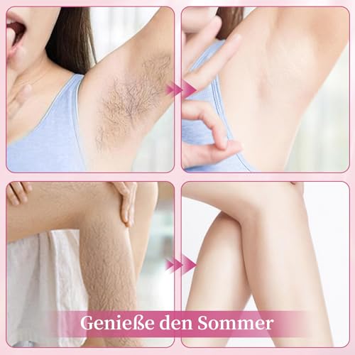 Wandefol Waxing Set Professionell Wachsgerät mit Temperaturregelung, Wax Warmer für Damen & Herren, Enthaarung mit Hard Wax Beans & Heißwachsperlen, Warmwachsgerät für Körper, Gesicht & Intimbereich